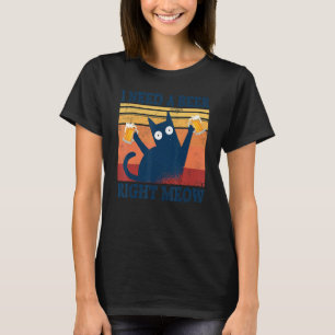 Camiseta Preciso De Uma Cerveja Direita, Gato De Gato, Abel