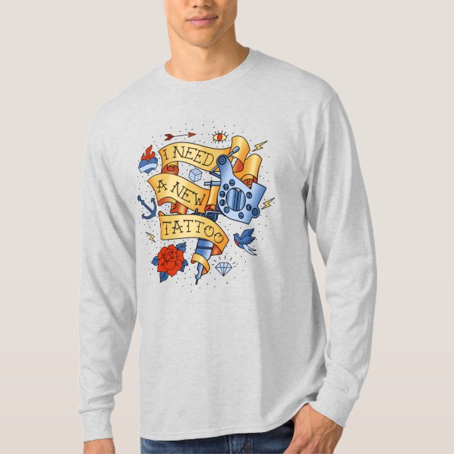 Camiseta Preciso De Uma Nova Tatuagem (Frente)