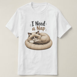 Camiseta Preciso de uma Soneca – Coleção Gato Malhumorado
