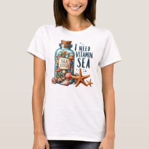 Camiseta Preciso de vitamina no mar