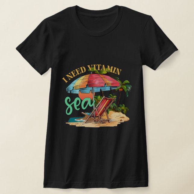 Camiseta Preciso de vitamina no mar (Postura )