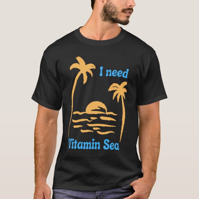 Camiseta Preciso do Mar de Vitamina (Frente)