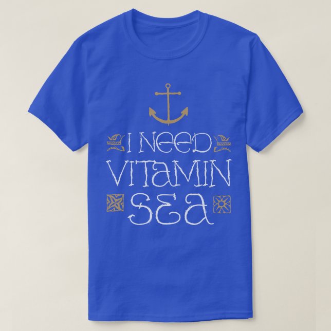 Camiseta Preciso do Mar de Vitamina por Tobe Fonseca (Frente do Design)