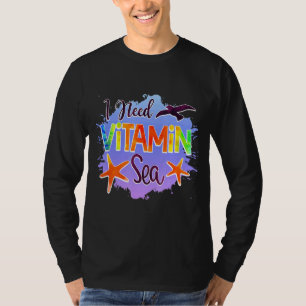 Camiseta Preciso Do Tema Gráfico Do Mar De Vitamina