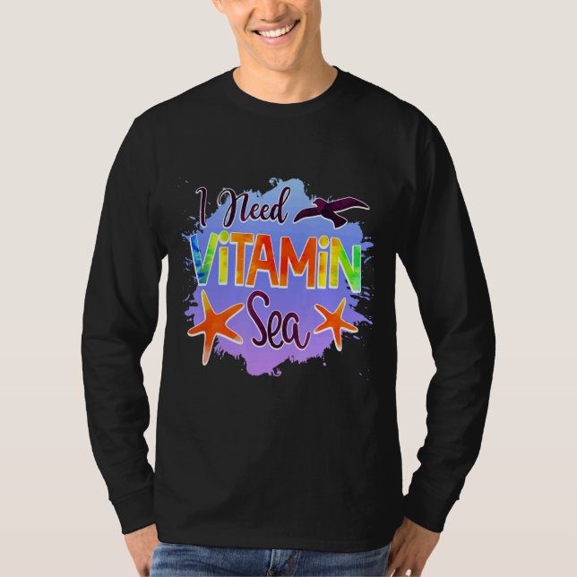Camiseta Preciso Do Tema Gráfico Do Mar De Vitamina (Frente)