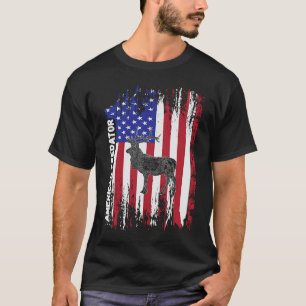Camiseta Predador Americano Patriótico Bandeira Americana E