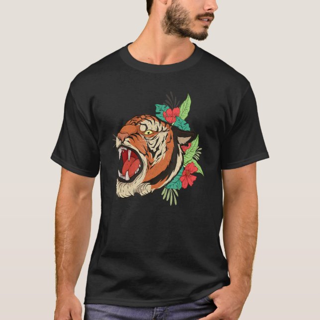 Camiseta Predador Tropical Selva Animal Selvagem Gato Asiát (Frente)