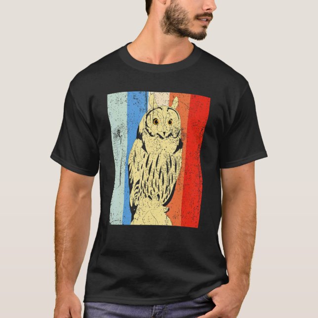 Camiseta Predator Bird Forest Retro Owl 1 (Frente)