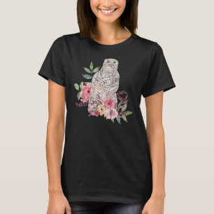 Camiseta Predator Bird Forest Rosas Flores Animais Coruja 1