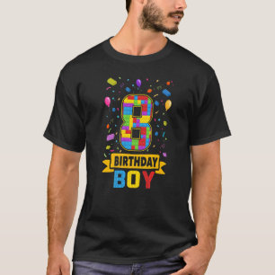Camiseta Prédio com 8 anos Blocos 8. Aniversário