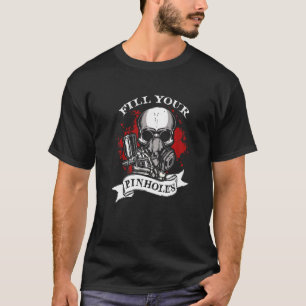 Camiseta Preencha seu Pinhole Gasmask Pulverizar Pintor de 