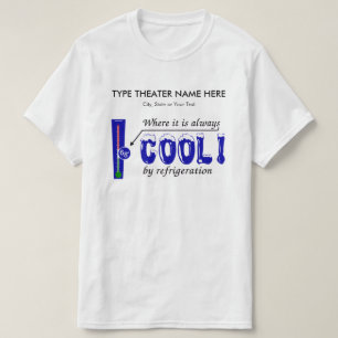 Camiseta Preencha seu teatro e seu local - ar condicionado