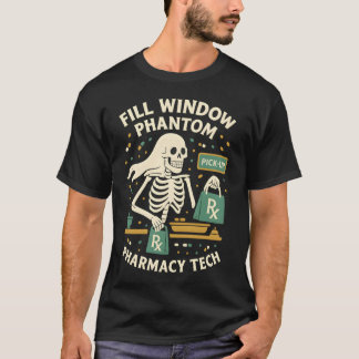 Camiseta Preencher janela Phantom Pharmation Tech Halloween