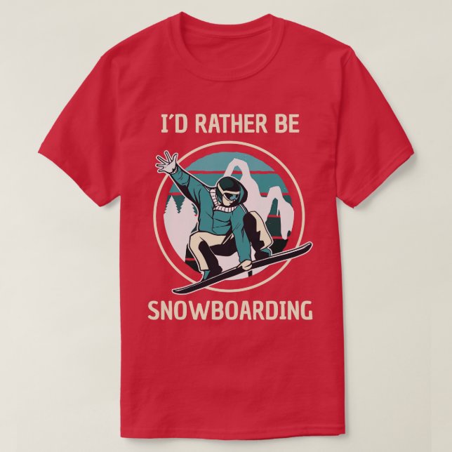 Camiseta Preferencialmente De Id Para Snowboard 1 (Frente do Design)
