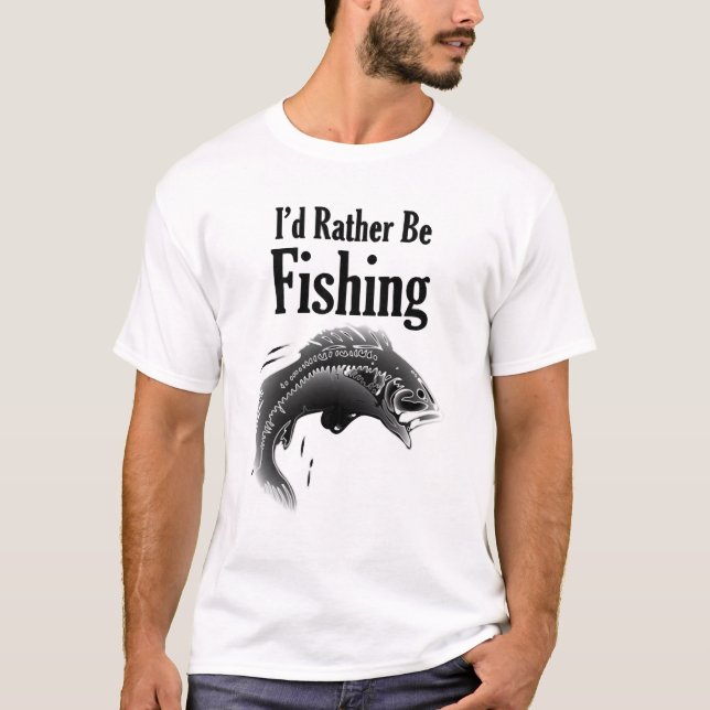 Camiseta preferencialmente de pesca ser peixe (Frente)
