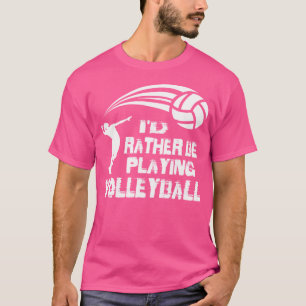 Camiseta Preferencialmente De Voleibol De Praia Jogando Vol