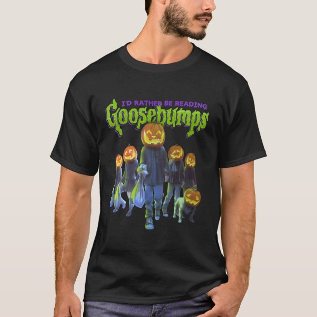 Camiseta Preferencialmente Goosebumps Id Lendo Goosebumps18 (Frente)