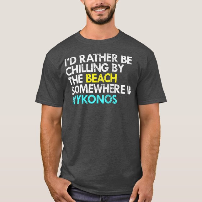 Camiseta Preferencialmente Id Na Grécia Mykonos (Frente)