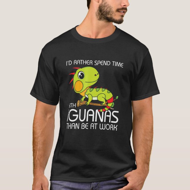 Camiseta Preferencialmente Iu2019d passa tempo com Iguanas (Frente)