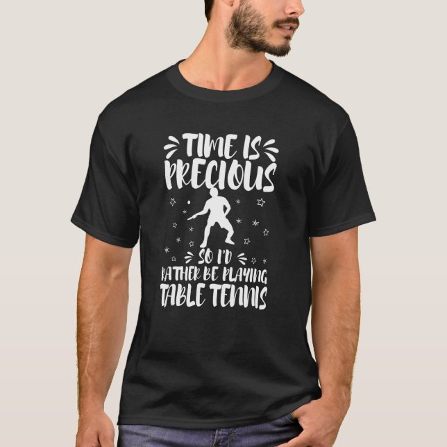Camiseta Preferencialmente Jogando Mesa Tênis Legal Sayings (Frente)