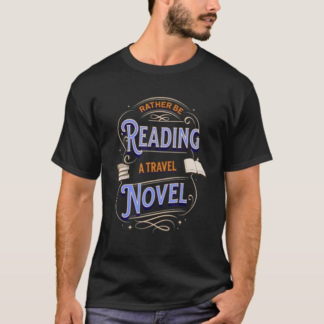 CAMISETA PREFERENCIALMENTE LENDO UM ROMANCE VIAGEM (Frente)