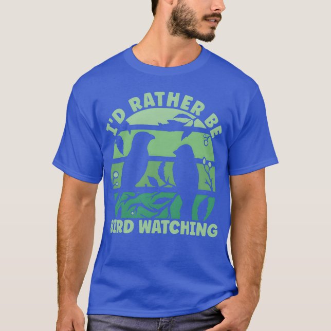 Camiseta Preferencialmente Ser Pássaro Observando Retro (Frente)