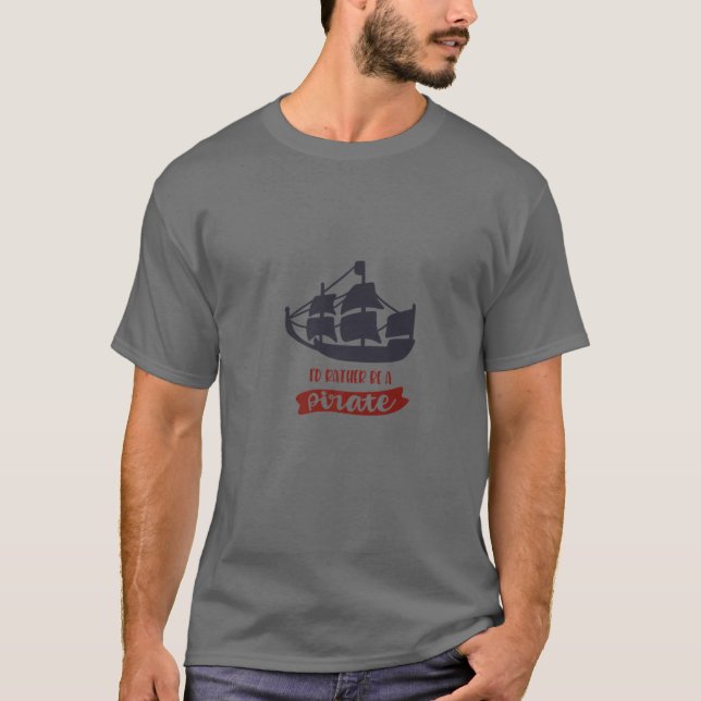 Camiseta Preferencialmente SER UMA PIRATARIA, UMA VIDA PIRA (Frente)