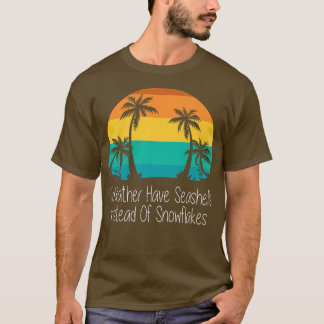 Camiseta Preferencialmentes De Id Têm Conchas Em Vez De Flo