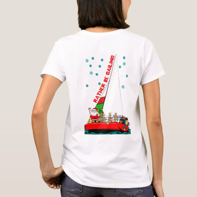 Camiseta Preferencialmentes De Natal Velejando De Volta (Verso)