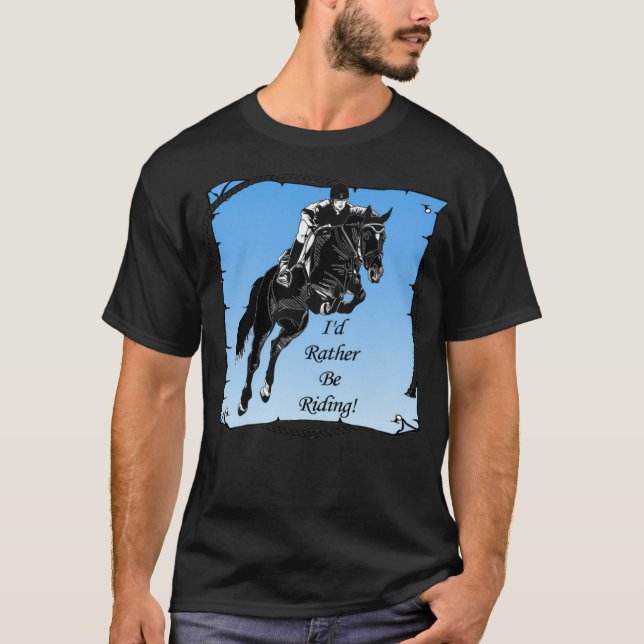 Camiseta Preferencialmentes De Pulso De Cavalo Que Mostram  (Frente)
