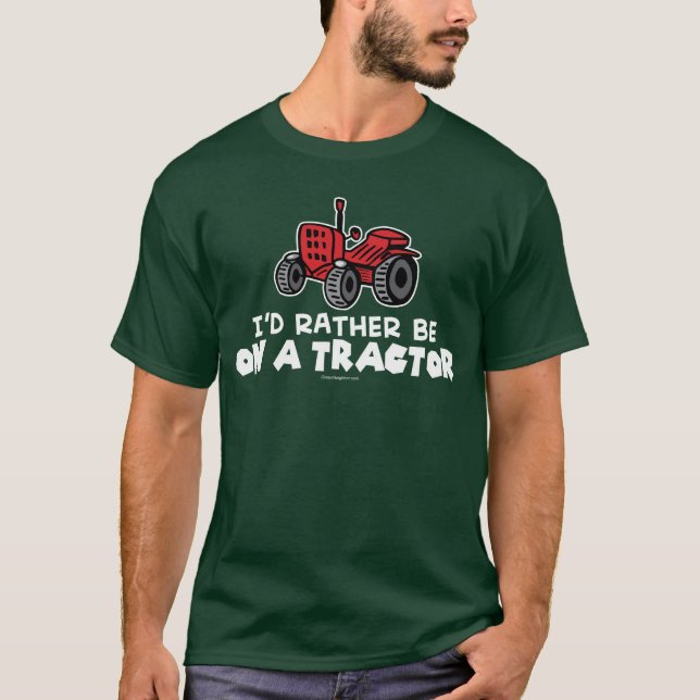 Camiseta Preferencialmentes Em Um Trator (Frente)