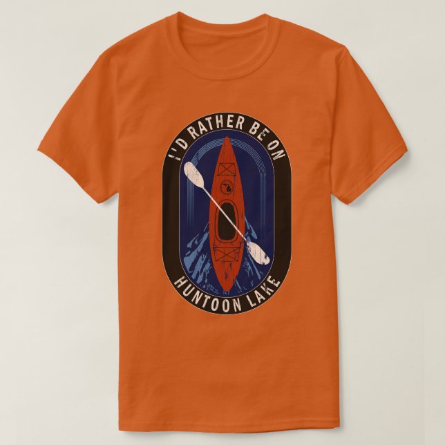 Camiseta Preferencialmentes Id Estarão Kayaking No Lago Hun (Frente do Design)