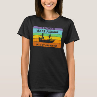 Camiseta Preferencialmentes São Bass Pescando Com Avós Vint
