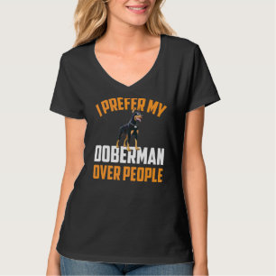 Camiseta Preferir Meu Doberman Sobre O Cachorro Do Pessoas