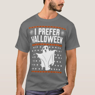 Camiseta Prefiro o Natal Feio do Halloween