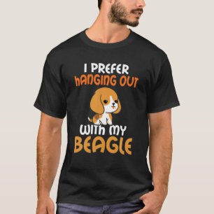 Camiseta Prefiro Sair Com Meu Beagle Engraçado O