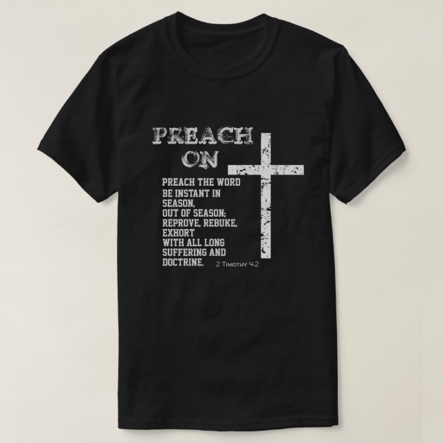 Camiseta Pregar com a Escritura Timothy do KJV 2 (Frente do Design)