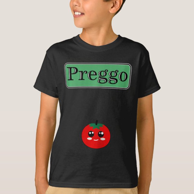 Camiseta Preggo Sauce Engraçado Maternidade Engraçado Figur (Frente)