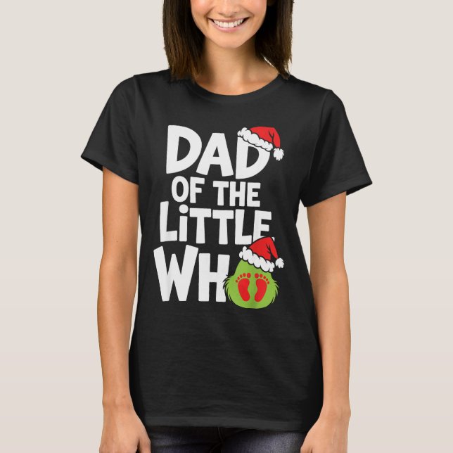 Camiseta Pregnancy Announcemen Dad Of The Little Who  (Frente)