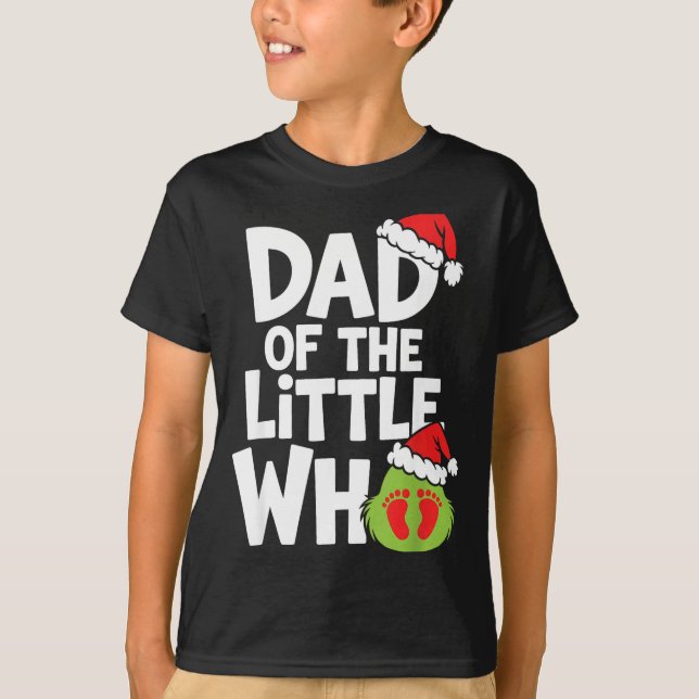 Camiseta Pregnancy Announcemen Dad Of The Little Who  (Frente)