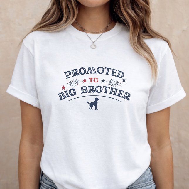 Camiseta Pregnancy Announcement Dog Big Brother 4th of July (Criador carregado)