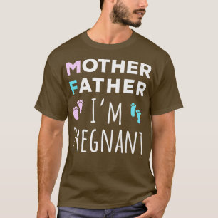 Camiseta pregnancy announcement grandparents, mother father