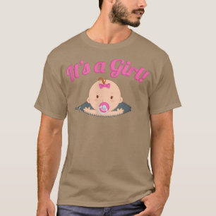 Camiseta Pregnancy , It's A Girl Baby Peeking Out, Zany Bra