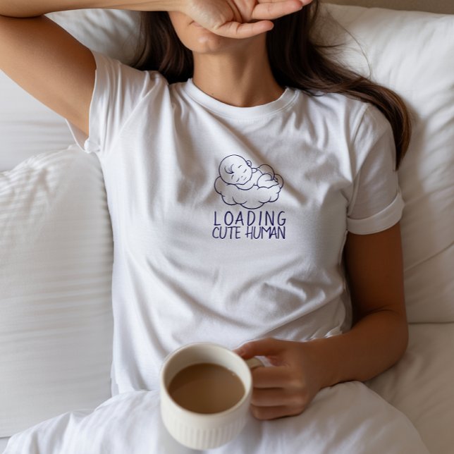 Camiseta Pregnant First Mothers Day blue T-Shirt (Criador carregado)