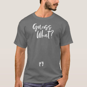 Camiseta Pregnant Guess What Pregnancy Announcement Baby Fe