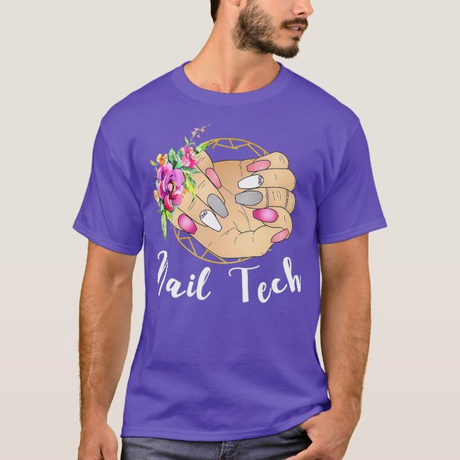Camiseta prego de presente de técnico de esmalte bonito de  (Frente)