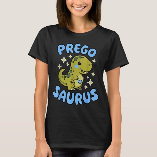 Camiseta Pregosaurus Cute Retro Mommy Dinosaur Pregnancy An (Frente)