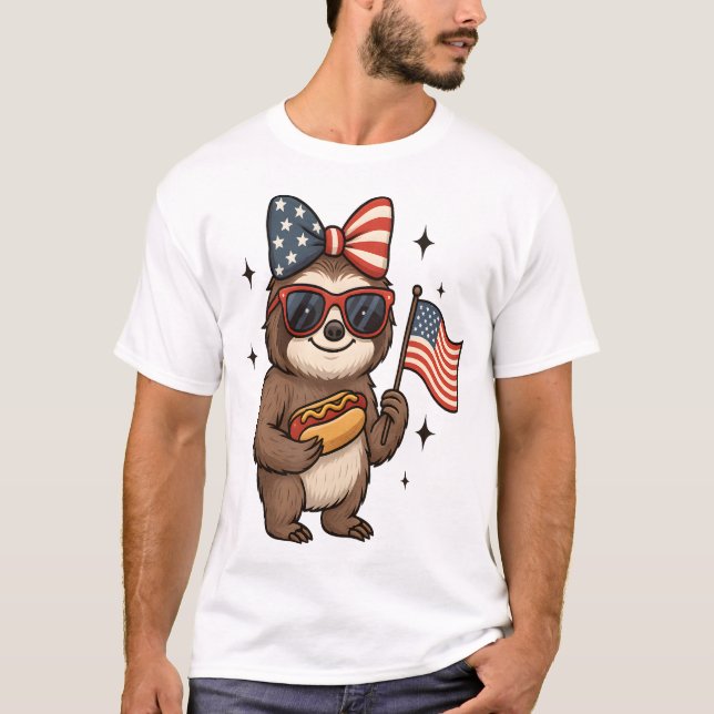 Camiseta Preguiça 4 de julho (Frente)
