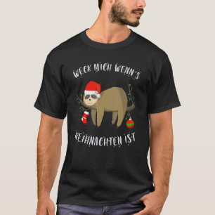 Camiseta Preguiça Acorda-me Quando É Natal Xmas