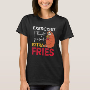 Camiseta Preguiça Ama Dia de Trapaça de Batata Frita na Aca